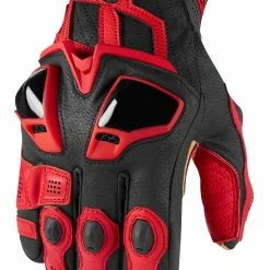 Best deal 😍 Icon Hypersport Short Gloves 🎉 -Icon outlet shop icon hypersport short gloves red 1